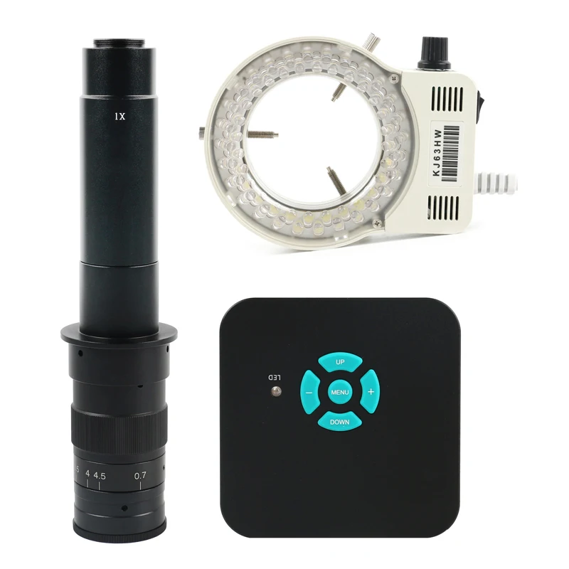 300x lens with Light Сенсор SONY IMX185 1080P 60FPS HDMI Электронный цифровой видео микроскоп камера 100X 180X 300X C крепление объектива для ремонт телефона pcb - Цвет: 300x lens with Light