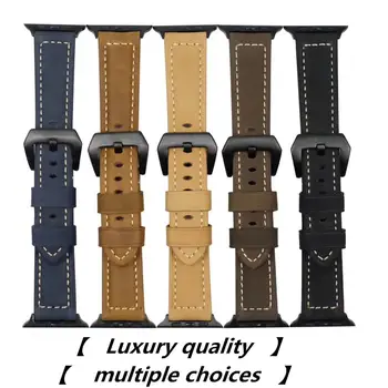 

For Apple Watch iWatch Band 42mm 38mm 40mm 44mm Business fashion leather watch strap for Apple Watch 5 4 3 2 1