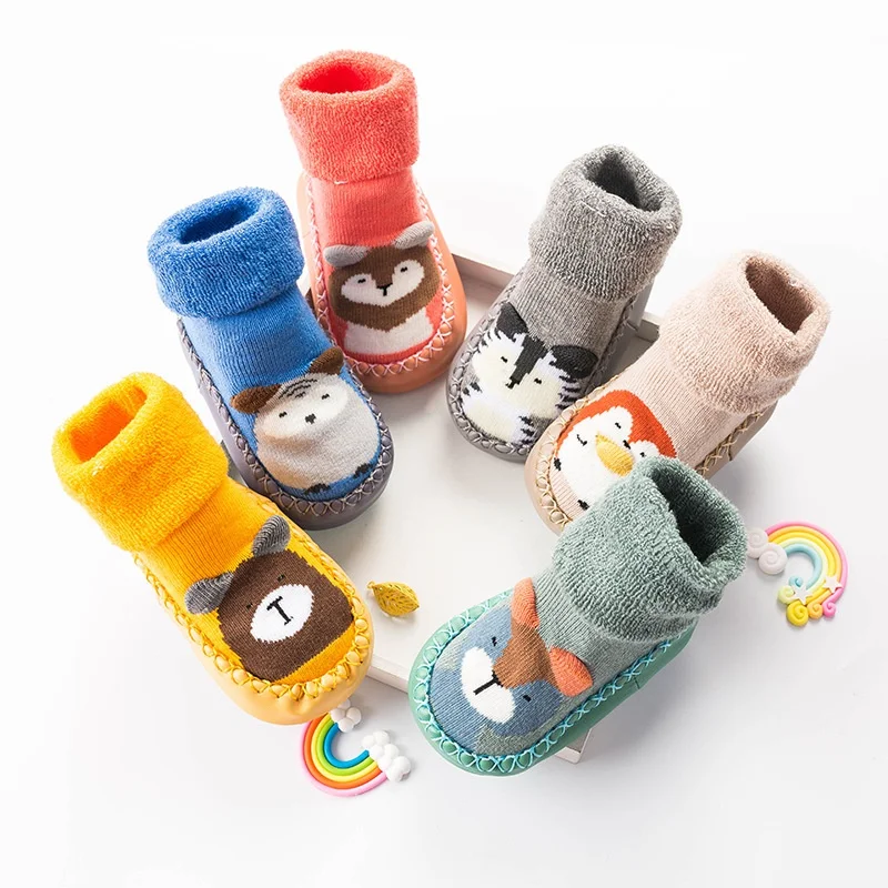 

Autumn Winter Unisex Baby Booties Non-Skid Infant Non-Slip Soft Bottom Toddler Socks Shoes
