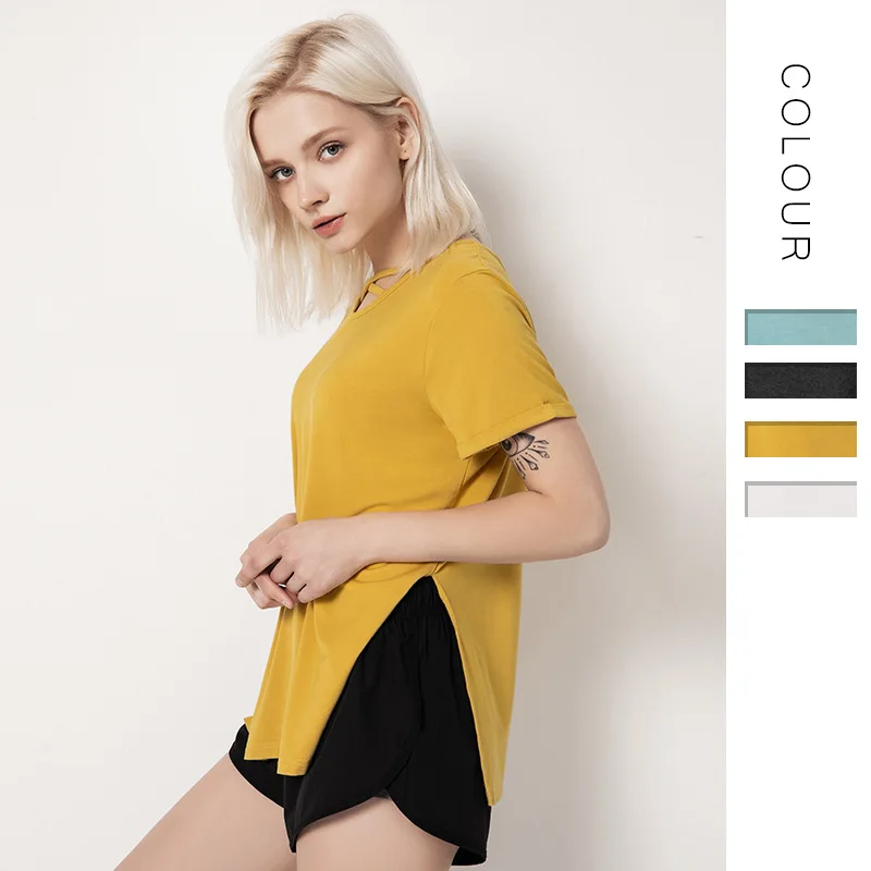 Женская спортивная рубашка GUTASHYE бесшовная для фитнеса тренажерного зала бега с