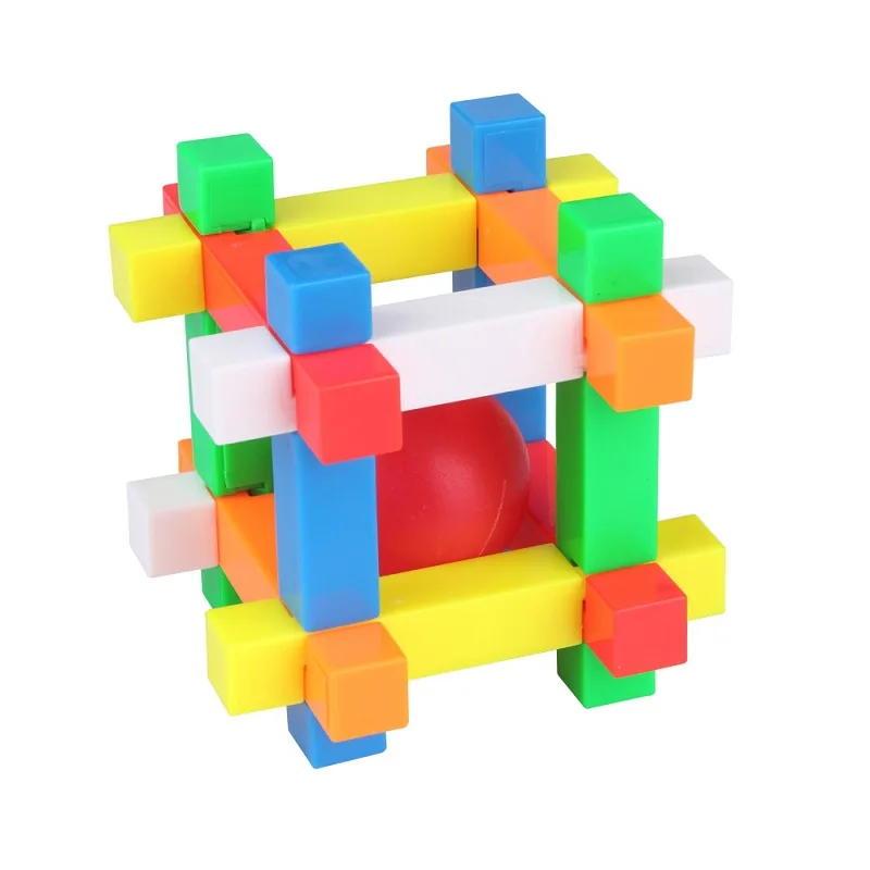 

Yuxin Science Outwit Three Generations Burr Puzzle long zhong qu zhu Six-Color Blending Educational Toy Luban Lock Manufacturers