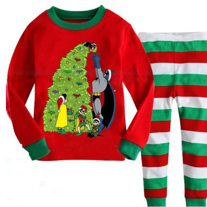 Зимняя детская одежда; рождественские комплекты для маленьких девочек; одежда для сна с Санта-Клаусом и оленем; пижамные костюмы; одежда для сна; Рождественская одежда - Цвет: 13