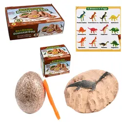 DIY динозавр Fossil archaetic Toy юрское Моделирование яйцо динозавра раскопки тираннозавр рекс модель обучающая игрушка