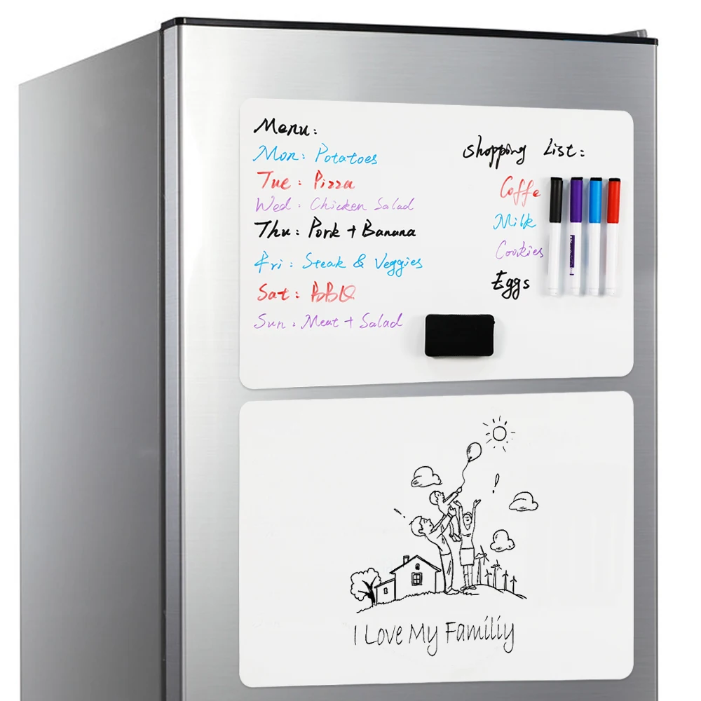 

17x11" Magnetic Whiteboard Drawing Board Toys Kitchen Message Board Painting Writing Board Early Educational Toy for Children