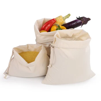 

Reusable Cotton Vegetable Bags Home Kitchen Fruit And Vegetable Storage Mesh Bags With Drawstring Mesh Bag