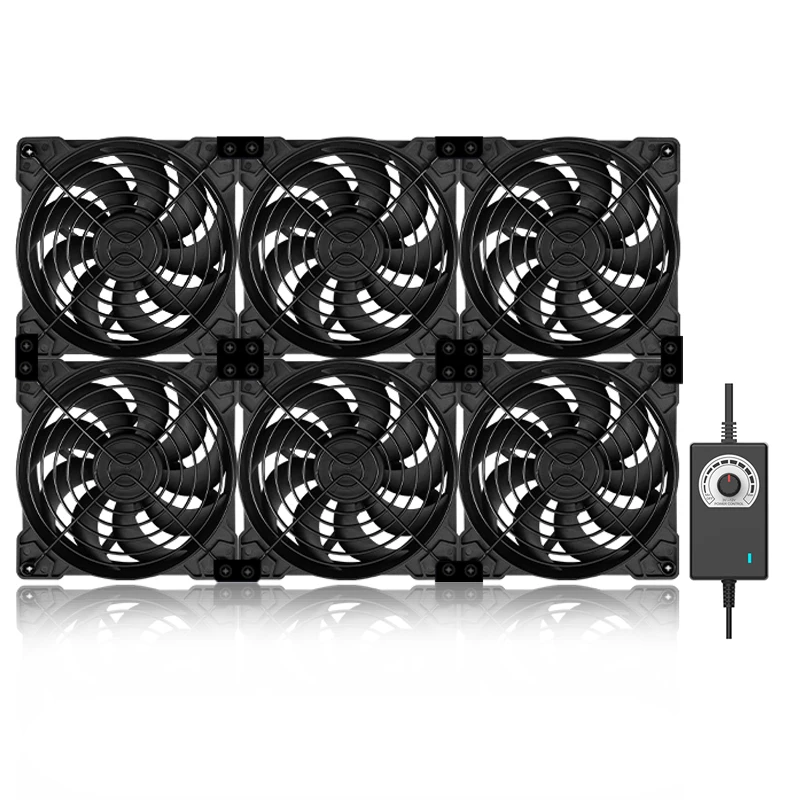 12cm High Speed Large Air Volume 100V 110V 220V Btc Mining Machine Workstation Cabinet 120MM  Server Case Cooling System Fan Kit