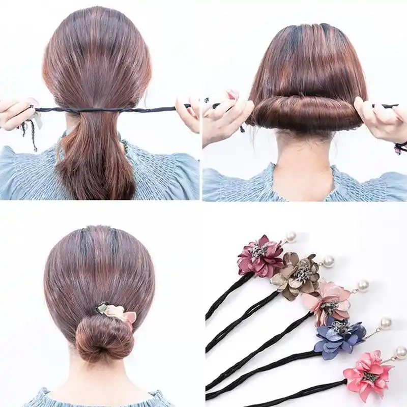 Zhenskoe Kolco Dlya Dikih Volos Cvetok Volshebnaya Bulochka Dlya Devochek Kormushka Dlya Volos Sdelaj Sam Pricheska Povyazka Dlya Volos Instrumenty Dlya Izgotovleniya Volos Aksessuary Dlya Volos Aliexpress