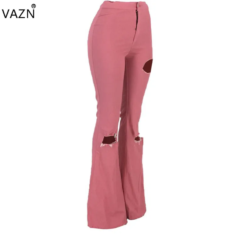 VAZN CQ5268 новинка, большие размеры,, элегантные, сексуальные, модные, популярные, с высокой талией, на плоской подошве, обтягивающие, Джокер, Длинные клеши