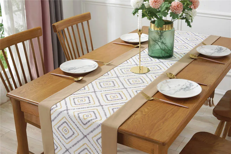 Bohemian Table Runner Vintage Long Desk Runners for Wedding Party Tablecloth With Tassels Home Decor