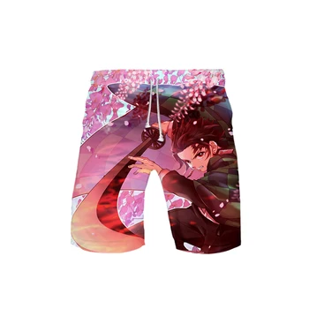 

3D Demon Slayer Kimetsu no Yaiba Casual Beach Short pants Breathable summer Shorts 2019 New Arrival Cool Soft Plus Size