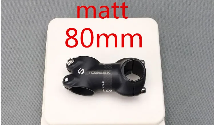 Toseek 3 Karat углеродный+ алюминиевый Матовый Сияющий Mtb предисловой гоночный руль Preface 25,4 мм* 50 60 70 80 мм стояк - Цвет: matt 80mm