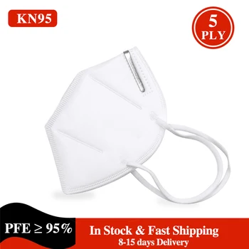 

KN95 Daily Protection Face Mask 5 Layer Filter Facial Mouth Masks PM 2.5 Anti Dust Pollution Particular Respirator High Quality
