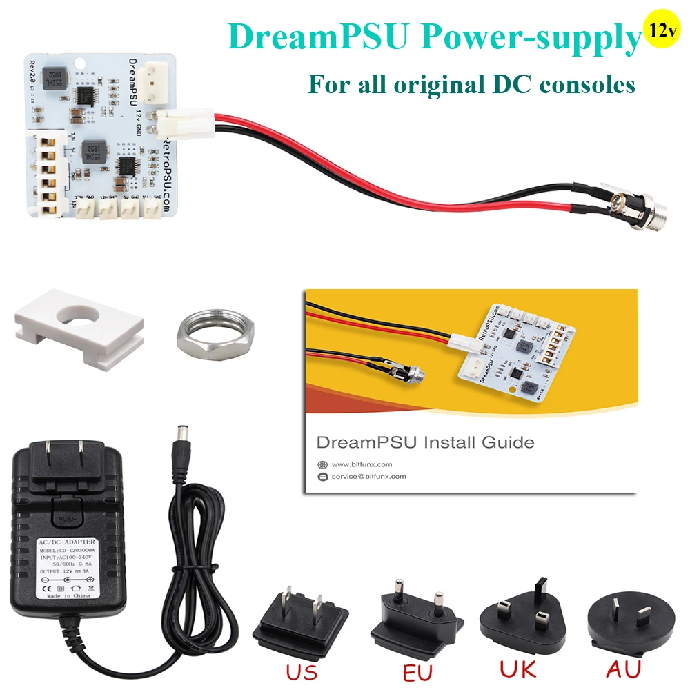 Host Game Console Replacement Parts Accessory Dreamcast Power Supply