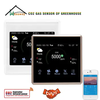 

HESSWAY TUYA APP Wifi&RS485 co2 gas sensor regulator for Edible mushroom greenhouse