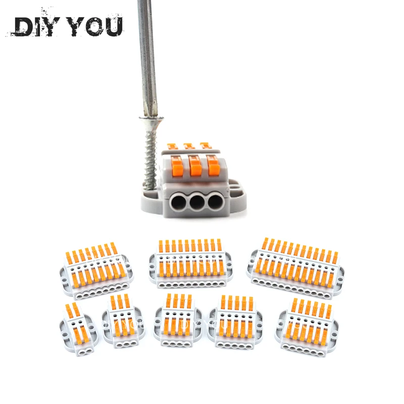 DIY YOU 222 соединитель провода 2/3 pin SPL-2/3 клетка универсальный док-Быстрый проводки проводники клеммный блок Электрооборудование