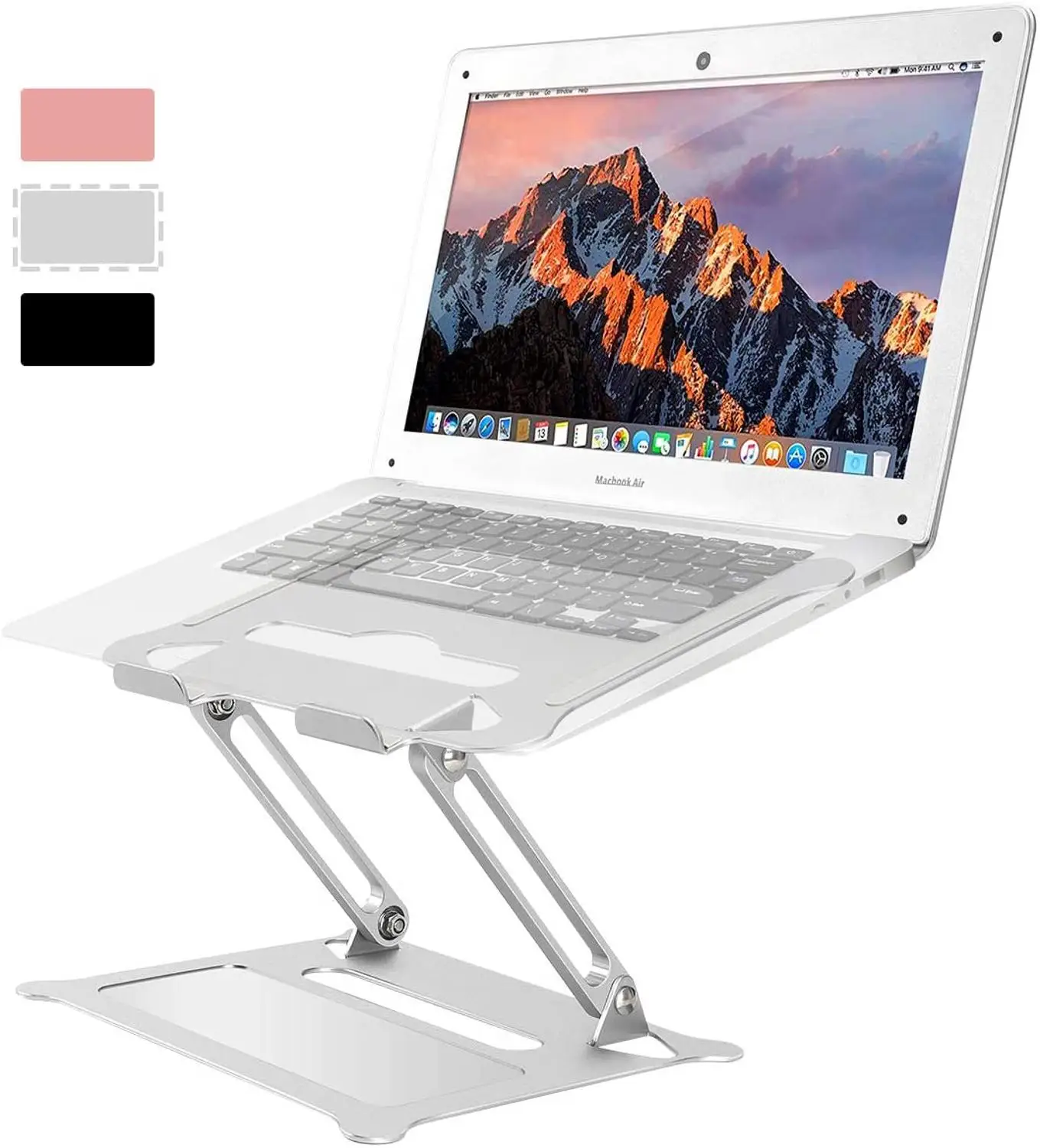 

Laptop Notebook Stand Holder, Ergonomic Adjustable Ultrabook Stand Riser Portable with Mouse Pad Compatible Laptop Stand