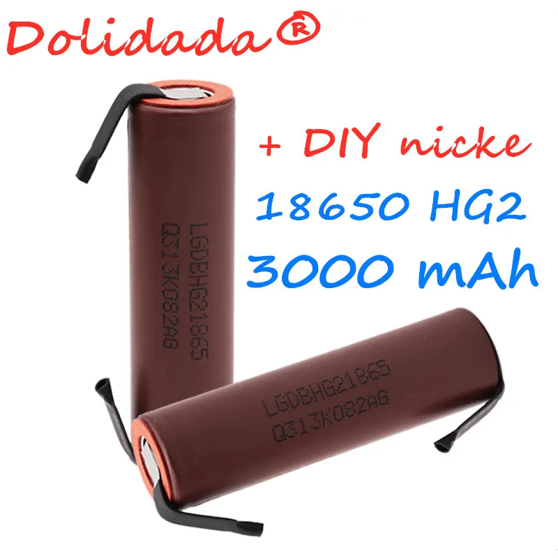 1-6 шт Оригинальная большая емкость 18650 3000 мАч аккумуляторная батарея для LG HG2 3000 мАч большой ток разряда+ DIY nicke