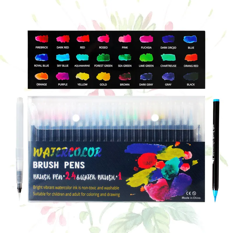 Haile 72Color Watercolor Art Markers Soft Brush Pen Water Color Ink Pen Set  For Calligraphy Coloring Painting Manga Art Supplie