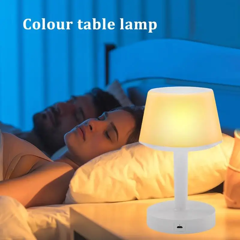 

Bluetooth Audio Bedside Color Table Desk Lamp Portable LED Bedroom Night Light Built-in 2000 mA 18650 Battery Standby