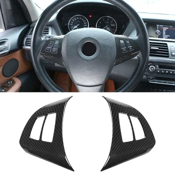 

Carbon Fiber Cover For BMW X5 E70 Car 2008-2013 Steering Wheel Button Frame Trim Interior Universal Brand New Parts