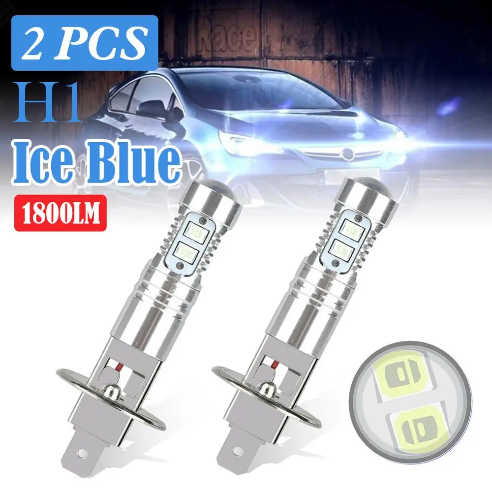 H1 LED Headlight Bulbs 1800LM 8000K Ice Blue Super Bright Car Headlights 1 Pair Light Auto Accessories Dropshipping | Автомобили и