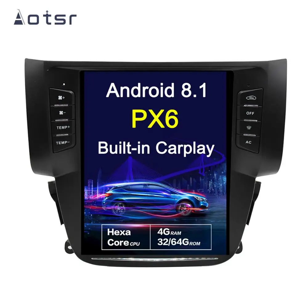 AOTSR 10,4 дюймов Android 8,1 новейший Tesla стиль HD экран Автомобильный gps навигатор для Nissan Sylphy 2012+ WiFi мультимедийный проигрыватель радио