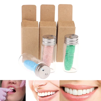 

Drop Shipping Eco-Friendly Dental Flosser Oral Hygiene Teeth Cleaning Dental Floss Spool Toothpick Teeth Flosser 30m