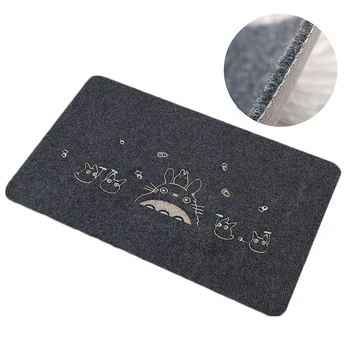 

80*120cm Welcome Waterproof Door Mat Cartoon Cute Totoro Kitchen Decor Stair Mats Carpets Home Bedroom Rugs Decorative Crafts