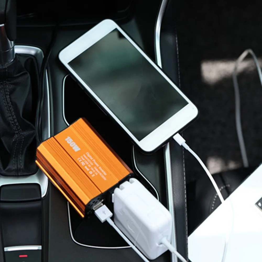 Двойной USB 150 Вт DC 12 В к AC 110 В DC к AC портативный автомобильный инвертор зарядное устройство адаптер конвертер Модифицированная синусоида