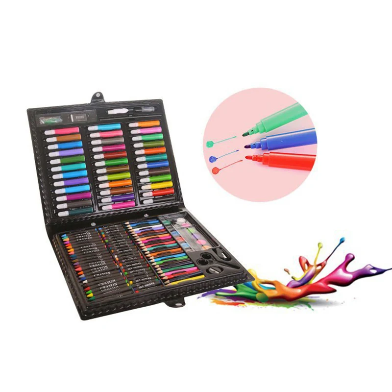 Billig 150pcsWatercolor Bleistifte Set Bunte blei malerei Zeichnung Stift Art Set Kinder Kinder Malerei Skizzieren Wasser Farbe Bleistifte kit