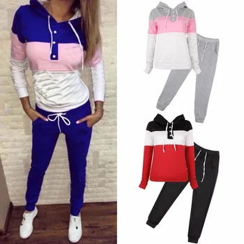 

Women Casual Tracksuit Hoodie Sweatshirt Sweater Pants Sports Jogger Outfits Set Comfortable Costume