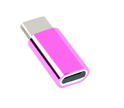 pink Прямо с фабрики горячий стиль android к Letv алюминиевый сплав micro usb к type-c адаптер подходит для моделей apple/huawei/xiaomi - Цвет: pink