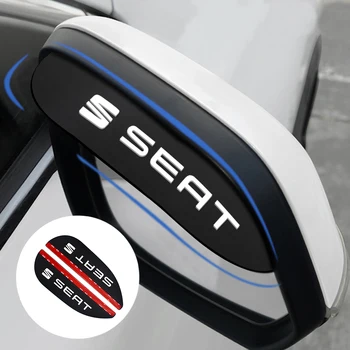 

2pcs Car Side Rear View Mirror soft rubber Rain Eyebrow Visor Look Sun Shade Auto Accessories For SEAT Leon CUPRA R Ouyuebo Ibis