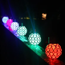 Цветной СВЕТОДИОДНЫЙ садовый светильник на солнечных батареях украшение лужайки люстра декоративная Водонепроницаемая нержавеющая сталь