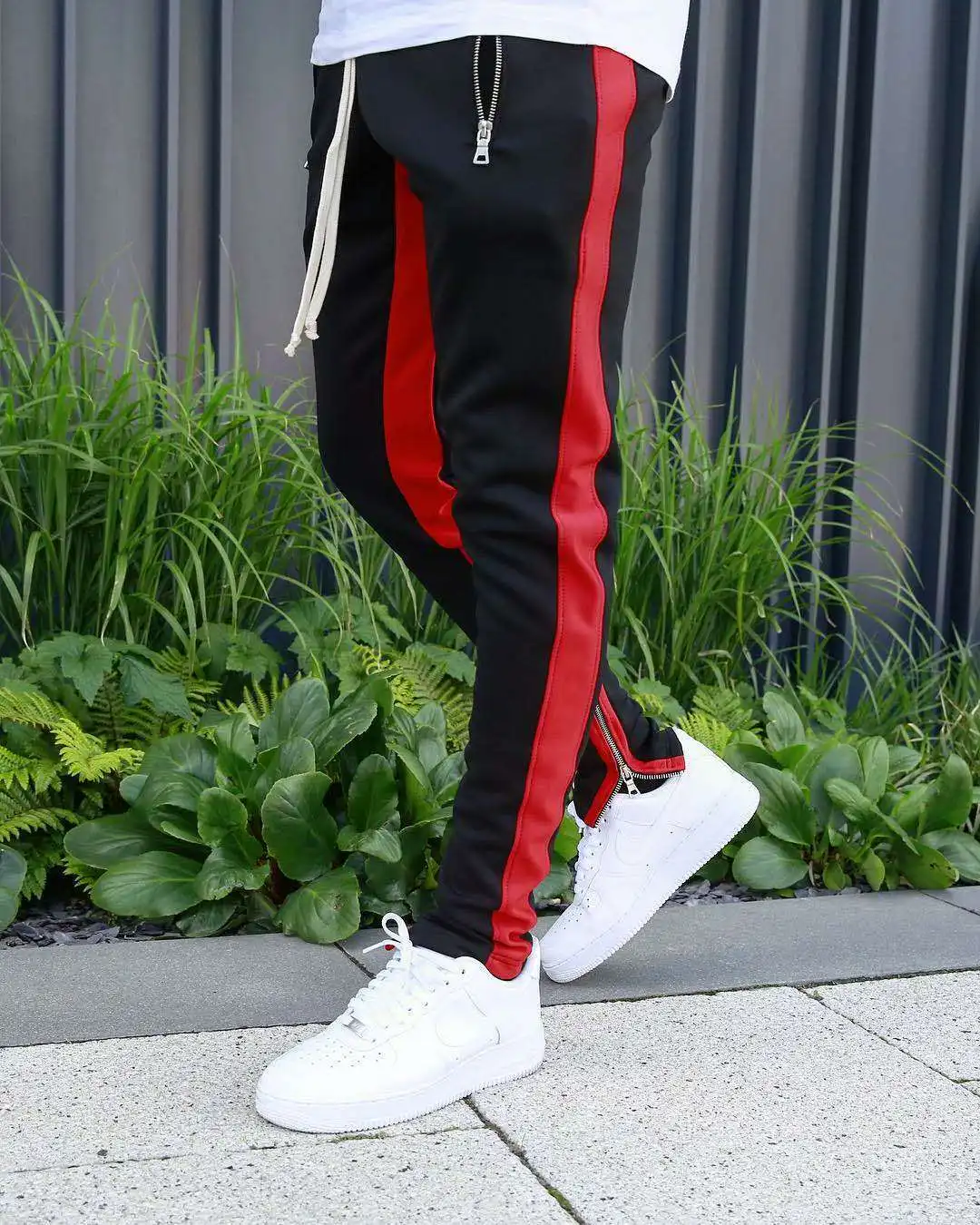 Muscle Brother High Street популярный бренд,, стиль, гимнастические штаны, штаны на молнии, мужские брюки