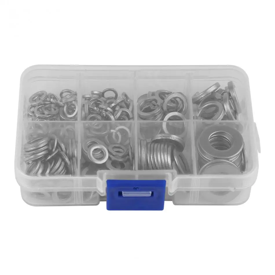 

200 Pcs/box Flat & Spring Washer Lock Tool Kit Were Made of Stainless Steel M5 M6 M8 M10 with Box