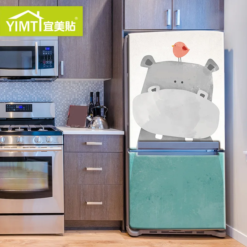 

Refrigerator Sticker Decorative Full Stereo Removable Self sticking Cute Creative Cartoon Refurbishment