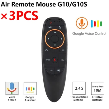

[3PCS] G10/G10S Voice Remote Control 2.4G Wireless Android Google Voice Search IR Learning NANO USB Device Plug Air Remote Mouse