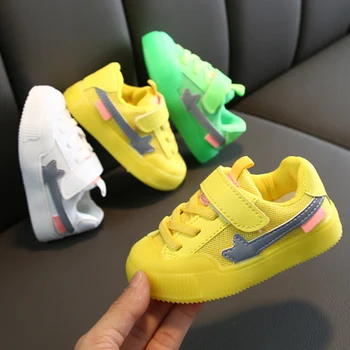 

2019 autumn new net breathable 3 Color leisure sports running shoes for girls white shoes for boys brand kids shoes