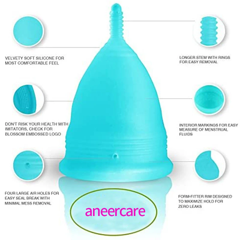 10sets Women Menstrual Cup Medical Grade Silicone Feminine Period Cup Hygiene Copa Menstrual de Reusable Menstruation Bowl images - 6