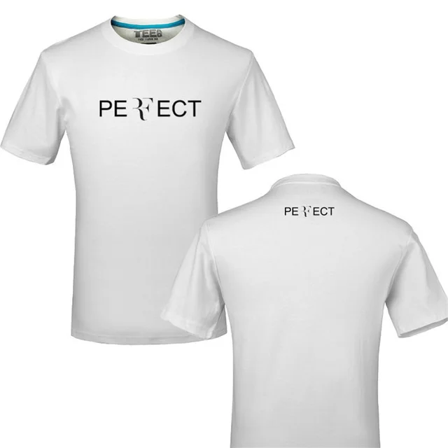 Креативный дизайн, футболка с логотипом Роджера Федерера, одноцветная хлопковая футболка, Мужская футболка, Новое поступление, стильная мужская футболка с коротким рукавом, l - Цвет: 5