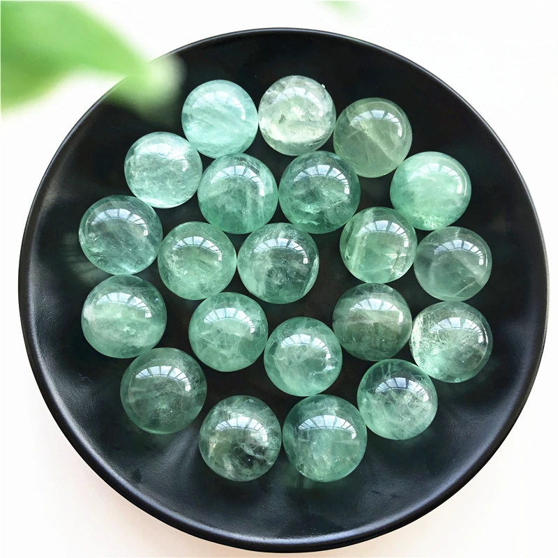 19-21mm Natural Green Fluorite Ball Sphere Quartz Crystal Mineral Healing Gifts Natural Quartz Crystals 1 Piece