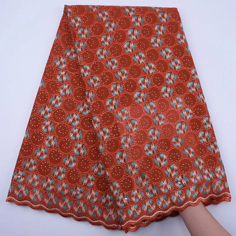 African Polish Lace Fabric High Quality Cotton Swiss Voile Lace Stones Nigerian Swiss Voile Lace Fabric For Men Y1791 - Цвет: As Picture  5