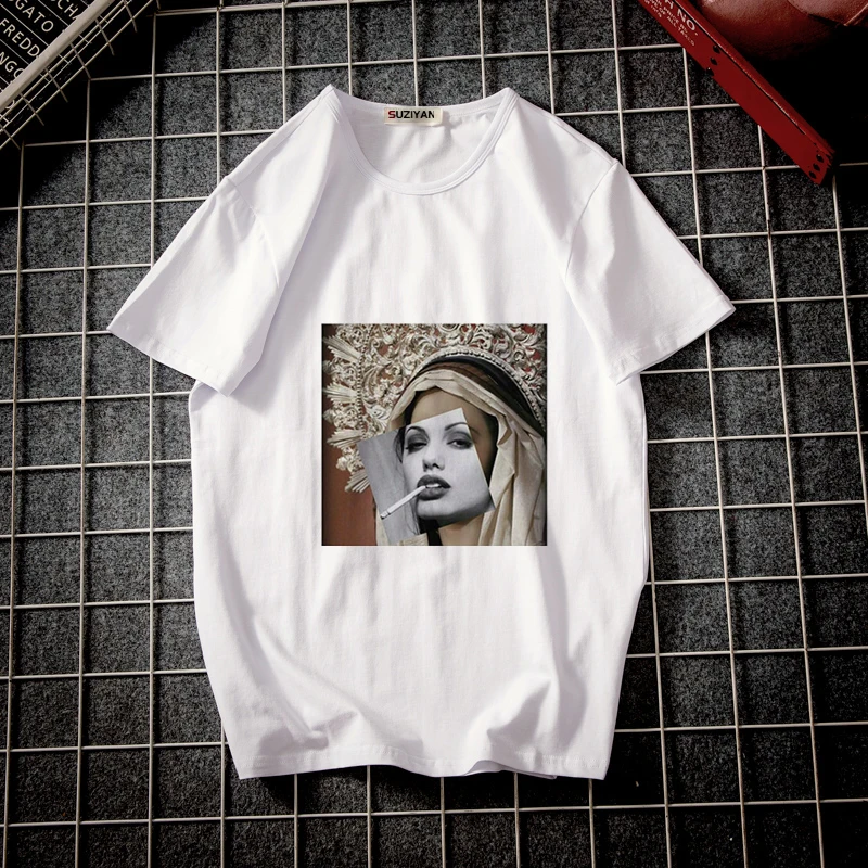 Женская одежда 2019 летняя крутая футболка с королевой уличная хипстерская