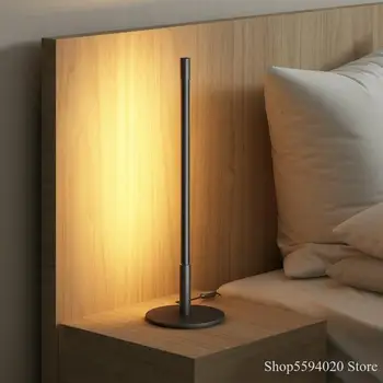 Kaufen Nordic Linie Led Tisch Lampe Schlafzimmer Nacht Rendering Beleuchtung Einfache Mode Wohnzimmer Studio Led Beleuchtung Schreibtisch Lampe Vintage
