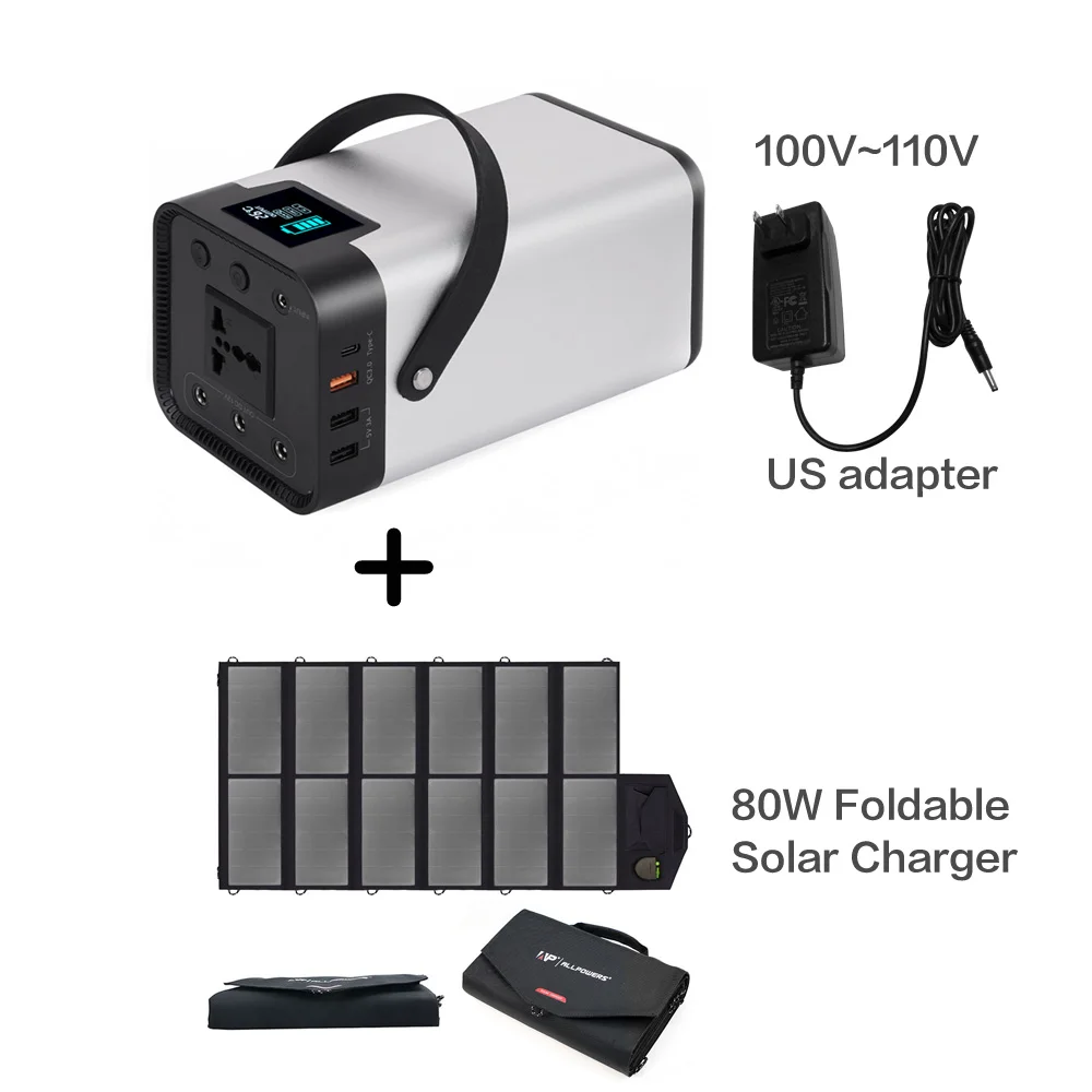 100V110V USadapterS Внешний аккумулятор 54000 мАч, внешний аккумулятор AC/DC/USB/type-C, многовыходной портативный генератор для ТВ-вентилятора, автомобильного холодильника, ноутбука и т. Д - Цвет: 100V110V USadapterS