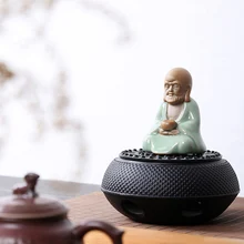 Китайский чай кунг-фу аксессуары милый питомец мелкий песок Монах Будда чай фиолетовый питомец Исин ручной работы украшения настольные украшения