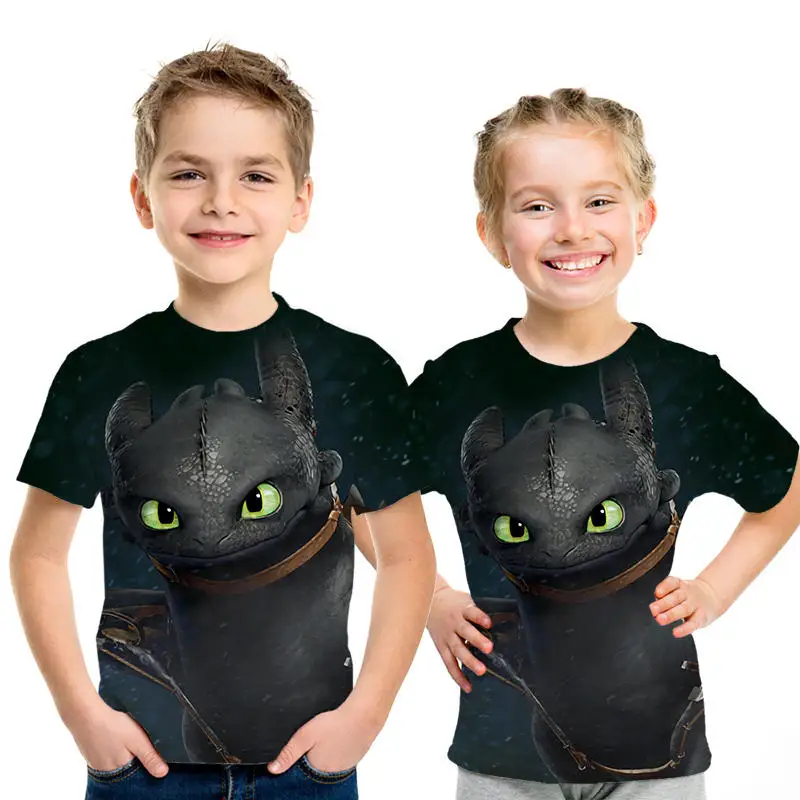 picture color Г., футболка с 3d принтом «Как приручить дракона» футболка для мальчиков милые детские топы, Повседневная футболка с героями мультфильмов Fille Nova От 3 до 16 лет - Цвет: picture color