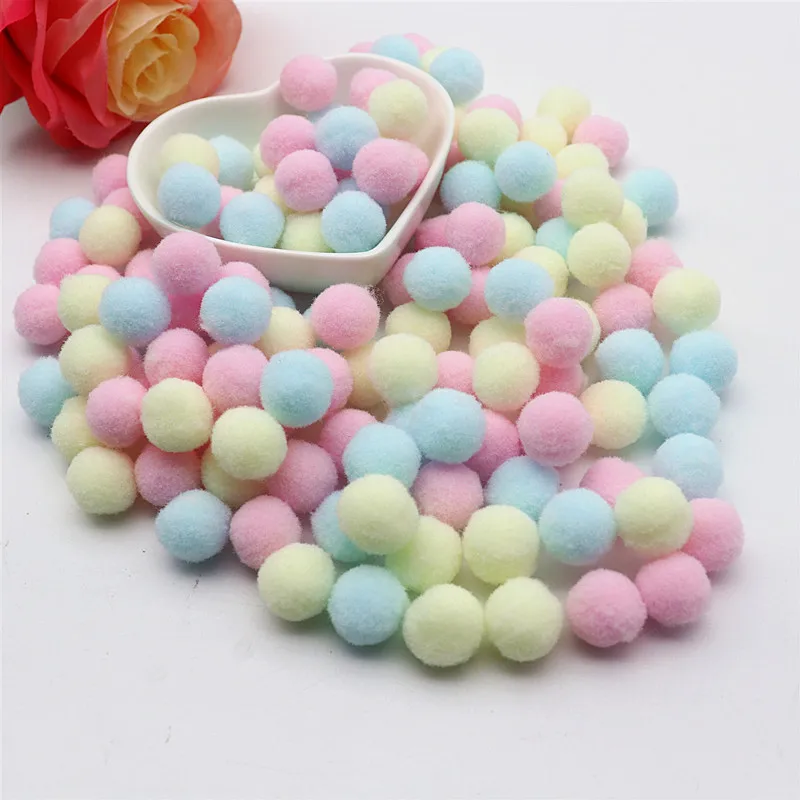 15g Fluffy Soft Pompom 8 Mm 10 Mm 15 Mm 20 Mm 25 Mm 30 Mm Plush Pompom DIY Home Decoration Crafts Toys Thread Fabric & Sewing Supplies