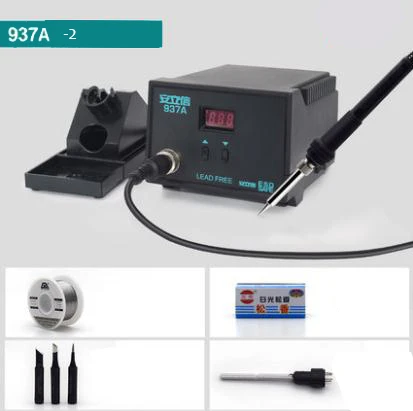 936A 937A 60 Вт термостатическая сварочная платформа Регулируемая температура сварочный набор инструментов+ паяльник+ много подарков, паяльная станция - Цвет: 937-2